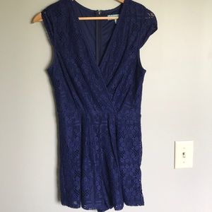 Navy blue Lace romper